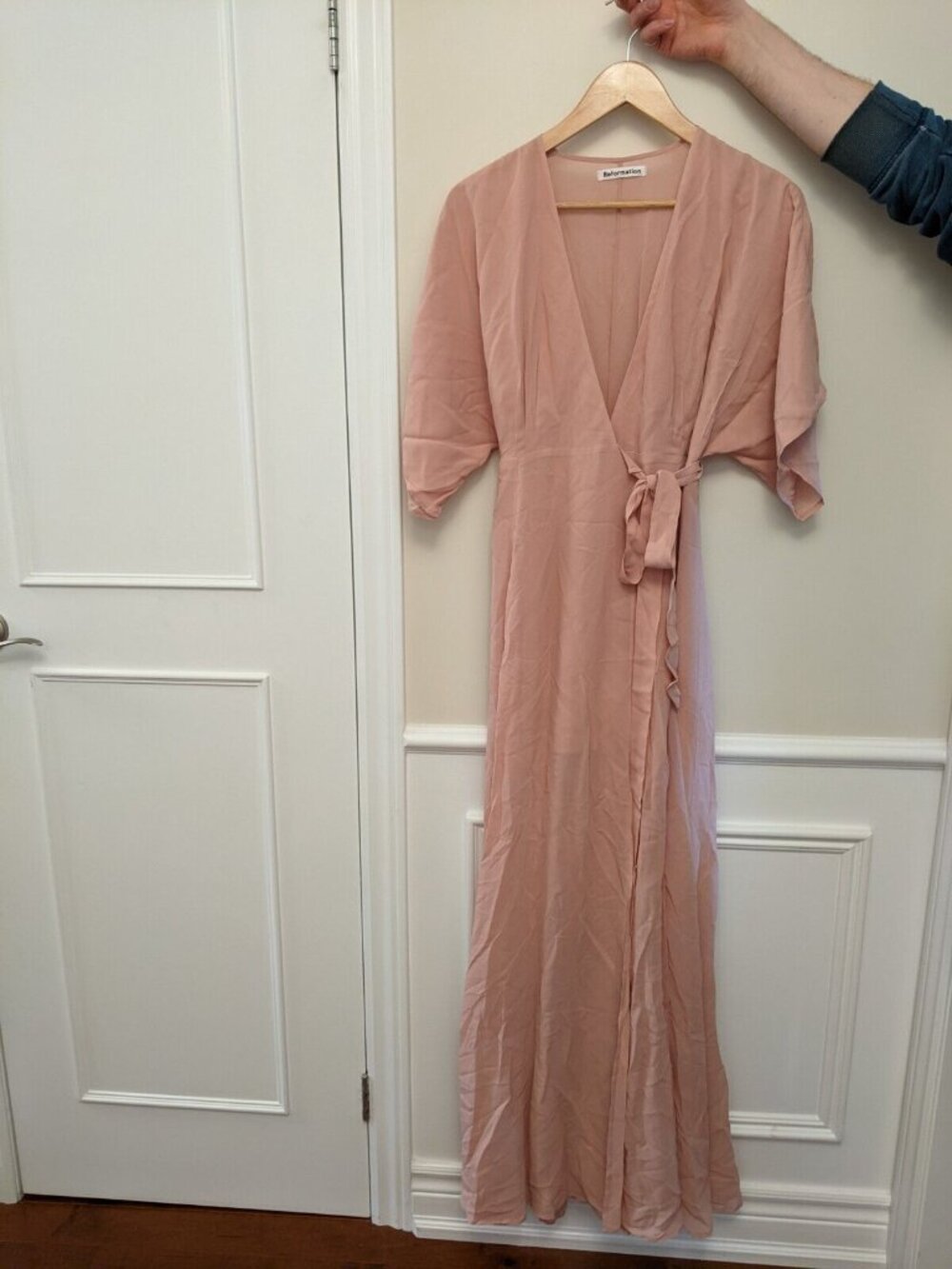 Reformation viscose maxi dress size medium in pink